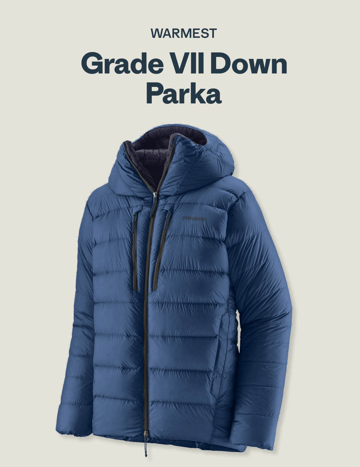 Grade VII down belay parka