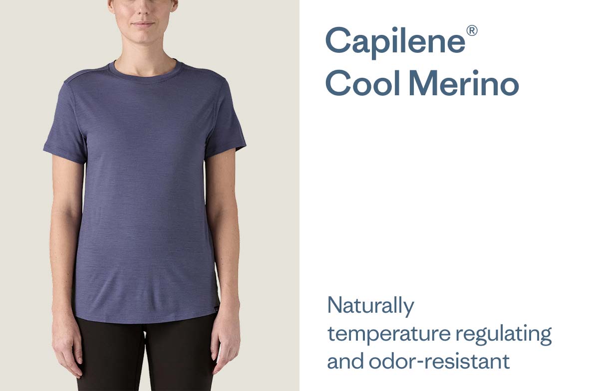 Capilene Cool Merino / Naturally temperature regulating and odor-resistant