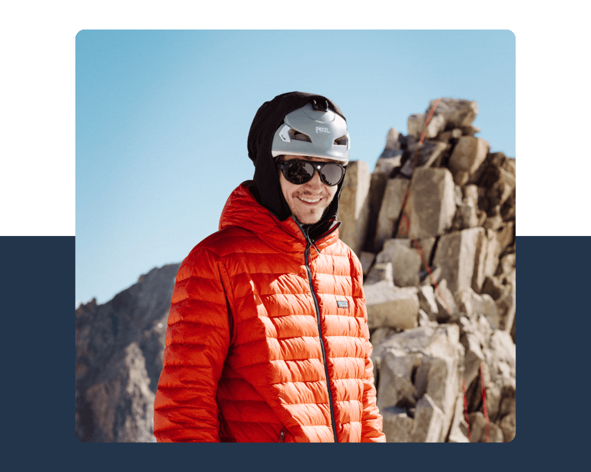 Animated gif of filmmakers in a mountainous outdoor setting.